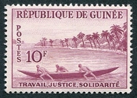 N°0012-1959-GUINEE REP-PIROGUE-10F-LILAS