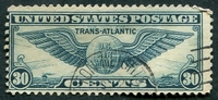 N°0025-1939-ETATS-UNIS-1ER VOL TRANSATL N YORK-MARSEILLE-30C