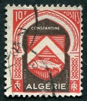 N°270-1948-ALGERIE FR-ARMOIRIES CONSTANTINE-10F