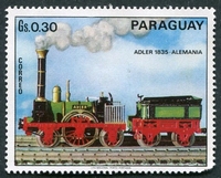 N°1262-1972-PARAGUAY-MACHINE A VAPEUR ANCIENNE-0G30