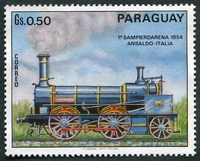 N°1263-1972-PARAGUAY-MACHINE A VAPEUR ANCIENNE-0G50