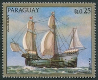N°1214-1972-PARAGUAY-BATEAU ANCIEN-0G25