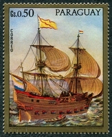 N°1216-1972-PARAGUAY-BATEAU ANCIEN-0G50