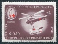 N°0752-1964-PARAGUAY-HELICO DE LA CROIX ROUGE-10C
