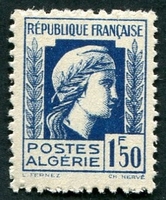 N°214-1944-ALGERIE FR-1F50-BLEU