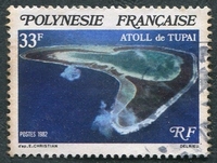 N°187-1982-POLYNESIE-ATOLL DE TUPAI-33F