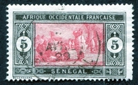 N°072-1922-SENEGAL FR-MARCHE INDIGENE-5C-NOIR ET CARMIN