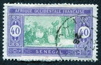 N°063-1914-SENEGAL FR-MARCHE INDIGENE-40C-VIOLET VERT