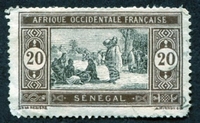 N°059-1914-SENEGAL FR-MARCHE INDIGENE-20C-BRUN ET NOIR