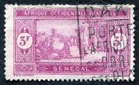 N°109-1927-SENEGAL FR-MARCHE INDIGENE-3F-LILAS ROSE