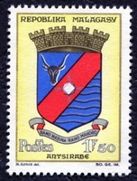 N°0388-1963-MADAGASCAR REP-ARMOIRIES ANTSIRABE-1F50