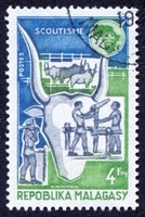 N°0538-1974-MADAGASCAR REP-SCOUTISME-4F