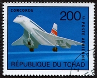 N°145Q-1973-TCHAD REP-AVION-CONCORDE-200F