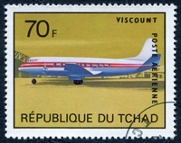 N°145N-1973-TCHAD REP-AVION-VISCOUNT-70F