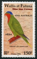 N°562-2001-WALLIS ET FUTUNA-OISEAU-VINI AUSTRALIS-150F