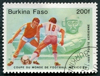 N°307-1985-BURKINA-MEXICO 86 FOOTBALL-200F