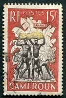 N°298-1954-CAMEROUN FR-RECOLTE DES BANANES-15F