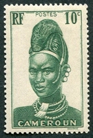 N°166-1939-CAMEROUN FR-FEMME DE LAMIDO-10C-VERT