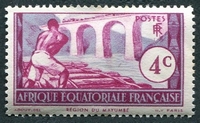 N°035-1937-AFRIQUE EQUAT FR-PONT CHEMIN DE FER-4C