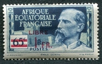 N°140-1940-AFRIQUE EQUAT FR-EMILE GENTIL-1F S/65C