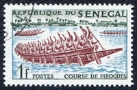 N°0206-1961-SENEGAL REP-SPORT-COURSE DE PIROGUES-1F