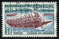 N°0206-1961-SENEGAL REP-SPORT-COURSE DE PIROGUES-1F