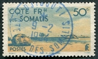 N°267-1947-COTE SOMALIS-POSTE DE KHOR ANGAR-50C