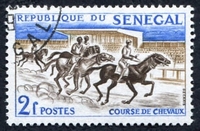 N°0207-1961-SENEGAL REP-SPORT-COURSE DE CHEVAUX-2F