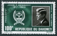 N°0034-1965-DAHOMEY-2E ANNIV MORT PRESIDENT KENNEDY-100F