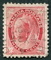 N°0057-1897-CANADA-VICTORIA-3C-CARMIN