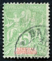 N°021-1900-SENEGAL FR-5C-VERT JAUNE