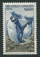 N°002-1956-TAAF-MANCHOTS GORFOUS-50C