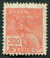 N°0203-1928-BRESIL-ALLEGORIE-COMMERCE-300R-ROSE