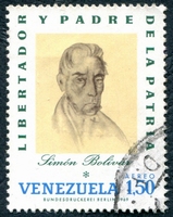 N°0990-1970-VENEZUELA-PORTRAIT DE SIMON BOLIVAR-1H50