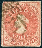 N°0008-1861-CHILI-CHRISTOPHE COLOMB-5C-ROUGE
