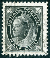 N°0054-1897-CANADA-VICTORIA-1/2C-NOIR