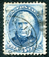 N°0059-1875-ETATS-UNIS-ZACHARY TAYLOR -5C-BLEU