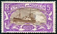 N°139-1932-ST PIERRE MIQUELON-CHALUTIER-5C