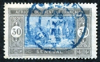 N°078-1922-SENEGAL FR-MARCHE INDIGENE-30C-GRIS ET BLEU