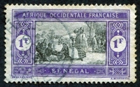 N°067-1914-SENEGAL FR-MARCHE INDIGENE-1F-VIOLET ET NOIR