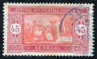 N°080-1922-SENEGAL FR-MARCHE INDIGENE-45C-ROSE ET ROUGE