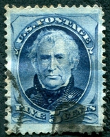 N°0059-1875-ETATS-UNIS-ZACHARY TAYLOR -5C-BLEU