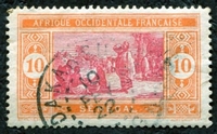 N°057-1914-SENEGAL FR-MARCHE INDIGENE-10C-ORANGE ET CARMIN