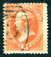 N°0046-1870-ETATS-UNIS-DANIEL WEBSTER-15C-ORANGE