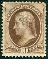 N°0044-1870-ETATS-UNIS-T.JEFFERSON-10C-BRUN