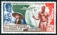 N°015-1949-AFRIQUE OCCID FR-UNION POSTALE UNIVERSELLE-25F