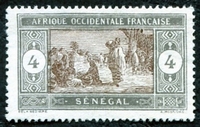 N°055-1914-SENEGAL FR-MARCHE INDIGENE-4C-GRIS ET BRUN