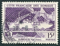 N°285-1956-COTE SOMALIS-PORT FRANC DE DJIBOUTI-15F