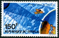 N°0391-1973-SENEGAL REP-ECLIPSE SOLEIL -SATELLITE-150F