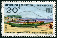 N°0259-1965-SENEGAL REP-GRANDE PIROGUE-20F